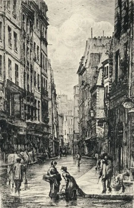 Framed Print : Rue Galande, 1915. Artist: Lucien Gautier Framed Print : Rue Galande, 1915. Artist: Lucien Gautier