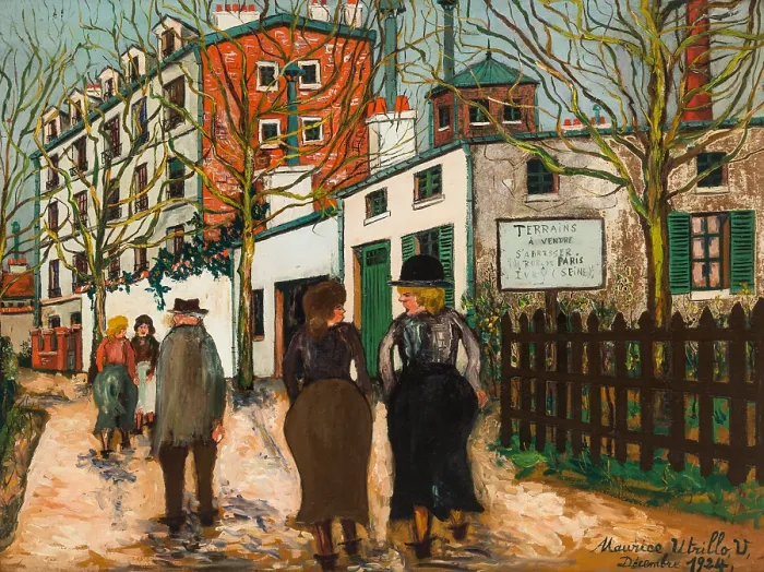 Framed Print : Rue a Ivry, 1924. Creator: Maurice Utrillo Framed Print : Rue a Ivry, 1924. Creator: Maurice Utrillo