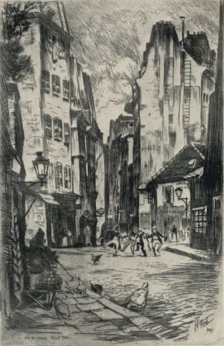 Framed Print : Rue de l Ecole-Polytechnique, 1915. Artist: Lester George Hornby Framed Print : Rue de l Ecole-Polytechnique, 1915. Artist: Lester George Hornby