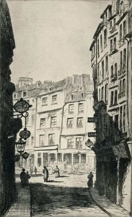 Framed Print : Rue de La Harpe, 1915. Artist: George T Plowman Framed Print : Rue de La Harpe, 1915. Artist: George T Plowman