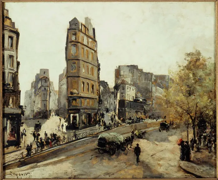 Framed Print : Rue de la Lune, Rue de Beauregard and Rue de Clery, seen from Porte Saint-Denis, 1887. Creator: Unknown Framed Print : Rue de la Lune, Rue de Beauregard and Rue de Clery, seen from Porte Saint-Denis, 1887. Creator: Unknown