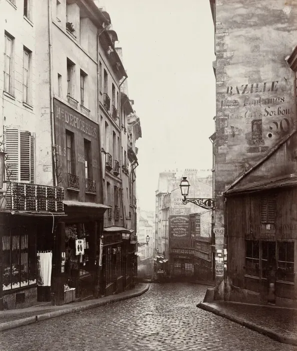 Framed Print : Rue de la Montagne-Sainte-Genevieve near the Intersection of Rue LaPlace... 1865 / 69 Framed Print : Rue de la Montagne-Sainte-Genevieve near the Intersection of Rue LaPlace... 1865 / 69