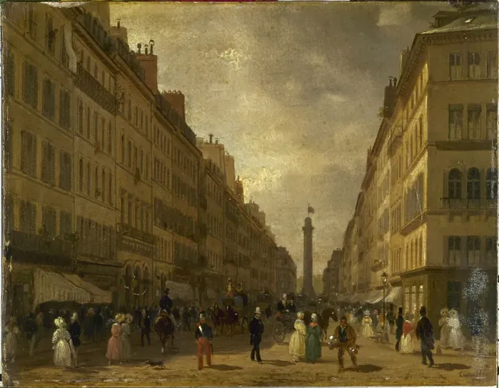 Framed Print : Rue de la Paix, c1829. Creator: Giuseppe Canella Framed Print : Rue de la Paix, c1829. Creator: Giuseppe Canella