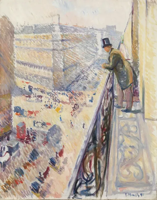 Framed Print : Rue Lafayette, 1891. Creator: Edvard Munch Framed Print : Rue Lafayette, 1891. Creator: Edvard Munch