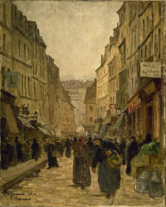 Framed Print : Rue Mouffetard, c1905. Creator: Fernand Maillaud Framed Print : Rue Mouffetard, c1905. Creator: Fernand Maillaud