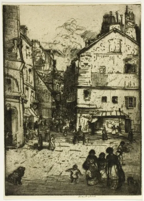 Framed Print : Rue Mouffetard, Paris, 1900. Creator: Donald Shaw MacLaughlan Framed Print : Rue Mouffetard, Paris, 1900. Creator: Donald Shaw MacLaughlan