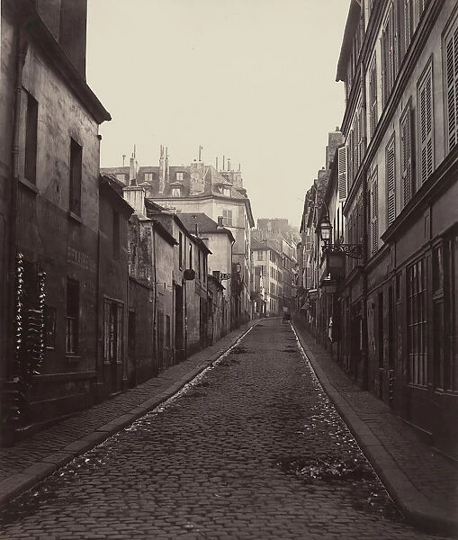 Rue Neuve-Coquenard (from the Rue Lamartine), 1870s. Creator: Charles Marville