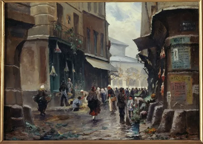 Framed Print : Rue Pirouette, around 1880, current 1st arrondissement, between 1875 and 1885. Creator: Unknown Framed Print : Rue Pirouette, around 1880, current 1st arrondissement, between 1875 and 1885. Creator: Unknown
