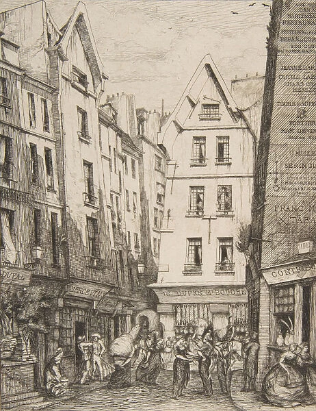 Rue Pirouette aux Halles (Rue Pirouette aux Halles, Paris, after Laurence), 1860