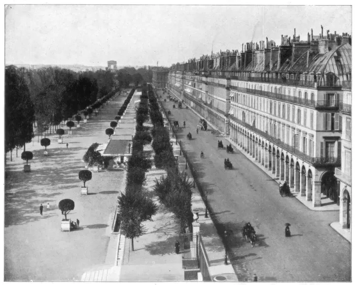 Framed Print : Rue de Rivoli, Paris, late 19th century. Artist: John L Stoddard Framed Print : Rue de Rivoli, Paris, late 19th century. Artist: John L Stoddard