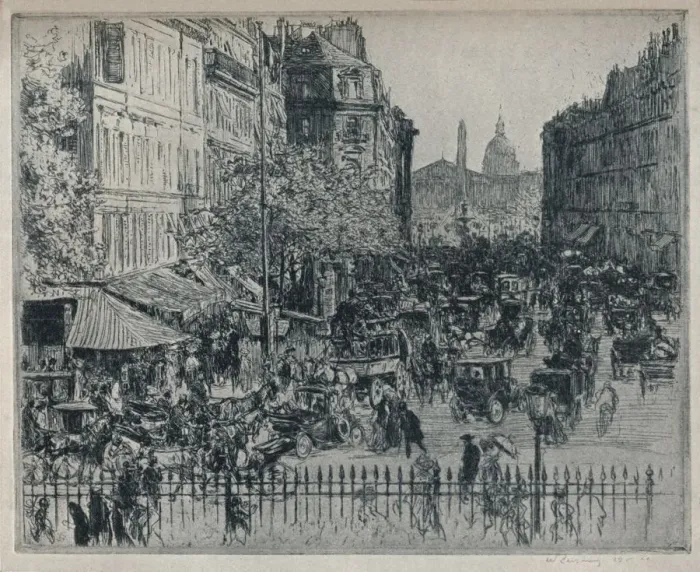 Framed Print : Rue Royale, Paris, c1913. Artist: Walter Zeising Framed Print : Rue Royale, Paris, c1913. Artist: Walter Zeising