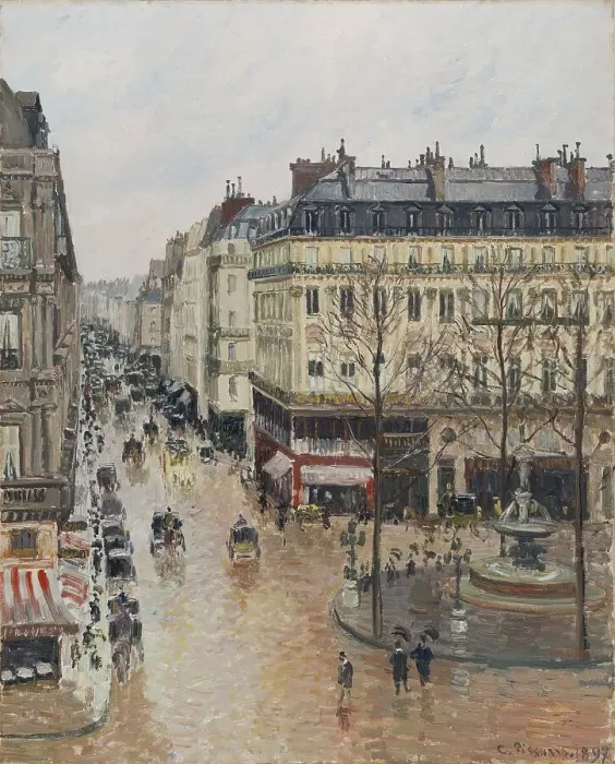 Framed Print : Rue Saint-Honoré in the Afternoon. Effect of Rain, 1897. Creator: Camille Pissarro Framed Print : Rue Saint-Honoré in the Afternoon. Effect of Rain, 1897. Creator: Camille Pissarro