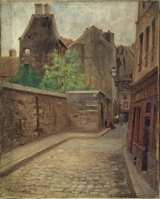 Framed Print : Rue Saint-Julien-le-Pauvre, 1902. Creator: Fernand Maillaud Framed Print : Rue Saint-Julien-le-Pauvre, 1902. Creator: Fernand Maillaud