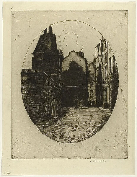 Rue Saint Julien le Pauvre, plate six from the Paris Set, 1904. Creator: David Young Cameron