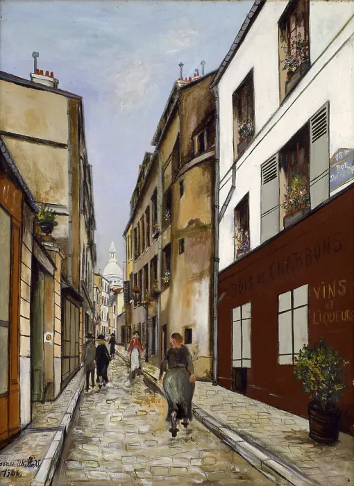 Framed Print : Rue Saint-Rustique a Montmartre, 1926. Creator: Maurice Utrillo Framed Print : Rue Saint-Rustique a Montmartre, 1926. Creator: Maurice Utrillo