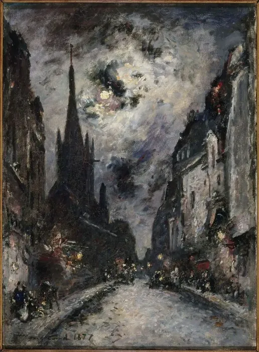 Framed Print : Rue Saint-Séverin, current 5th arrondissement, 1877. Creator: Johan Barthold Jongkind Framed Print : Rue Saint-Séverin, current 5th arrondissement, 1877. Creator: Johan Barthold Jongkind