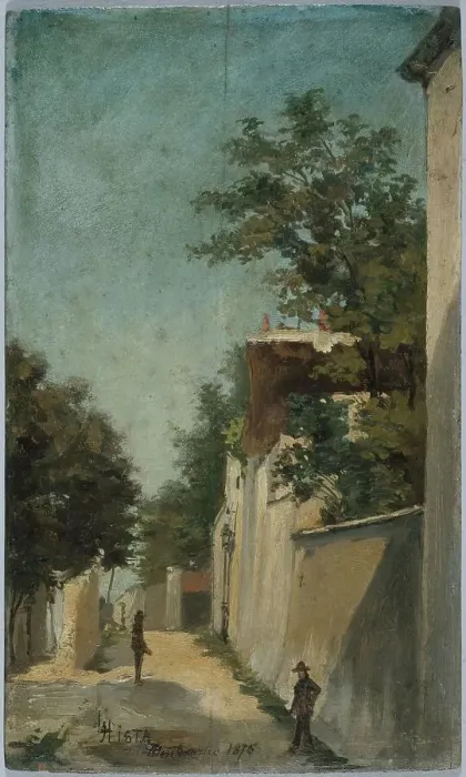 Framed Print : Rue Saint-Vincent in Montmartre, 18th arrondissement, 1875. Creator: Louis Hista Framed Print : Rue Saint-Vincent in Montmartre, 18th arrondissement, 1875. Creator: Louis Hista