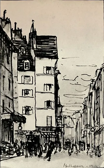 Framed Print : Rue de Seine, 1915. Artist: Alfred Latour Framed Print : Rue de Seine, 1915. Artist: Alfred Latour