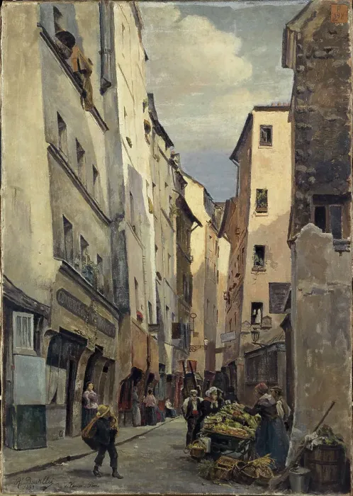 Framed Print : Rue de Venise in 1893, 1893. Creator: Raphael Boutillier Framed Print : Rue de Venise in 1893, 1893. Creator: Raphael Boutillier