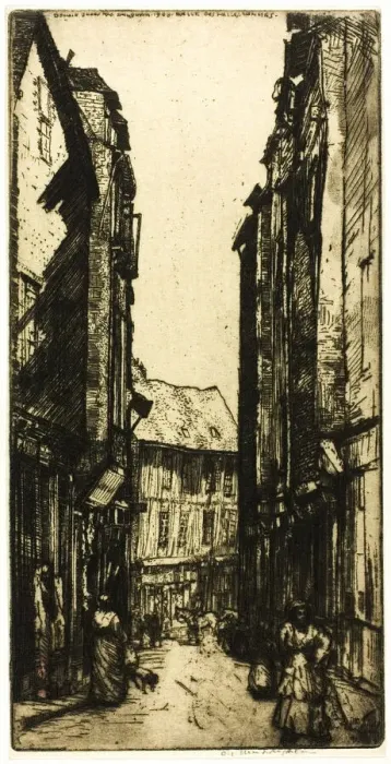 Framed Print : Ruelle des Halles, Vannes, Brittany, 1906. Creator: Donald Shaw MacLaughlan Framed Print : Ruelle des Halles, Vannes, Brittany, 1906. Creator: Donald Shaw MacLaughlan