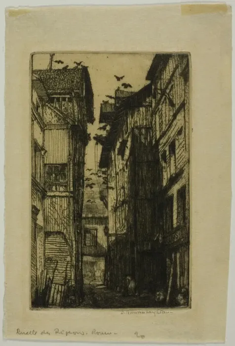 Framed Print : Ruelle des Pigeons, Rouen, 1903. Creator: Donald Shaw MacLaughlan Framed Print : Ruelle des Pigeons, Rouen, 1903. Creator: Donald Shaw MacLaughlan