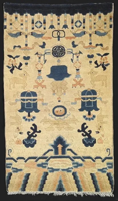 Framed Print : Rug, 19th century. Creator: Unknown Framed Print : Rug, 19th century. Creator: Unknown