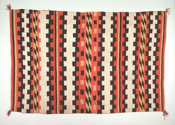 Rug (banded pound blanket style), c. 1895-1910. Creator: Unknown