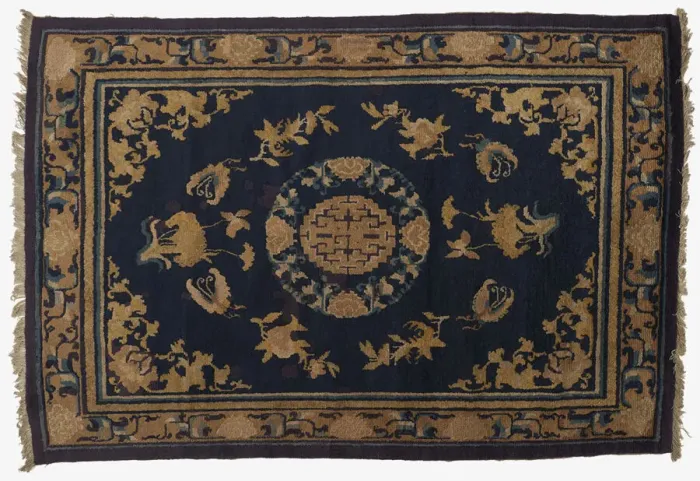 Framed Print : Rug, oblong, Qing dynasty, 1662-1722. Creator: Unknown