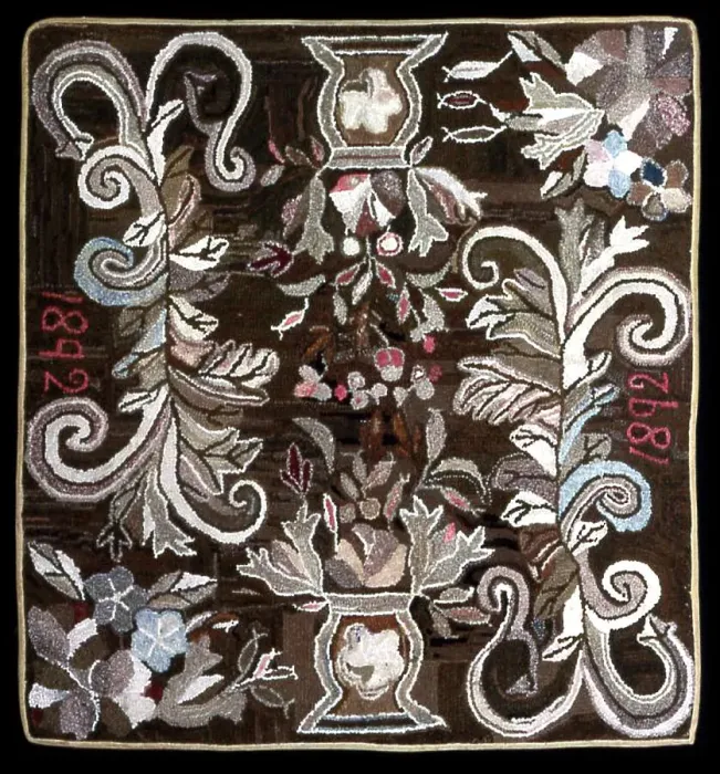 Framed Print : Rug, United States, 1892. Creator: Unknown Framed Print : Rug, United States, 1892. Creator: Unknown