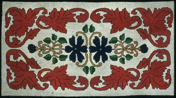 Framed Print : Rug, United States, 19th century. Creator: Unknown Framed Print : Rug, United States, 19th century. Creator: Unknown