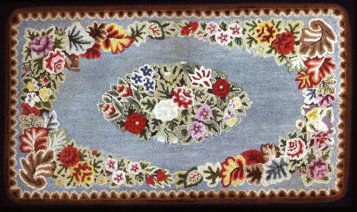 Framed Print : Rug, United States, 19th century. Creator: Unknown Framed Print : Rug, United States, 19th century. Creator: Unknown