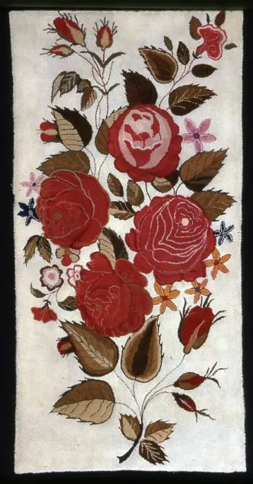 Framed Print : Rug, United States, late 18th / early 19th century. Creator: Unknown Framed Print : Rug, United States, late 18th / early 19th century. Creator: Unknown