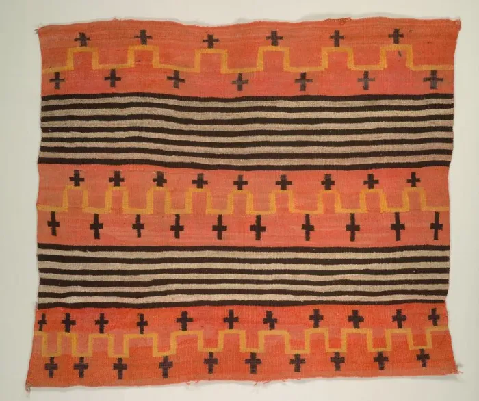 Framed Print : Rug (Womans Wearing Blanket Style), c. 1895-1905. Creator: Unknown Framed Print : Rug (Womans Wearing Blanket Style), c. 1895-1905. Creator: Unknown