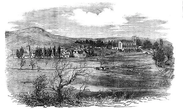Rugeley - sketched from the Railway, 1856. Creator: Unknown
