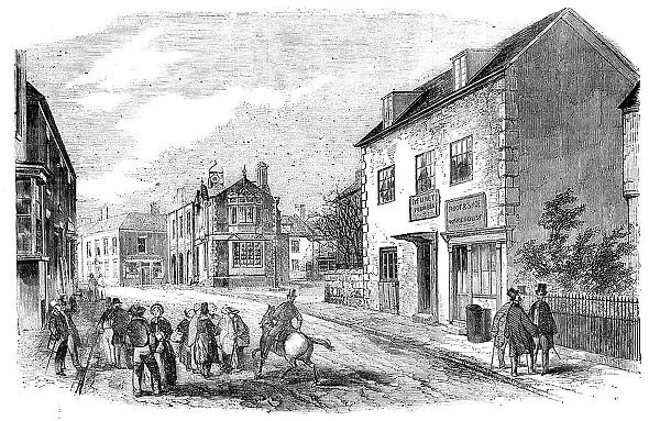 Rugeley, Staffordshire - the High-Street and Townhall, 1856. Creator: Unknown
