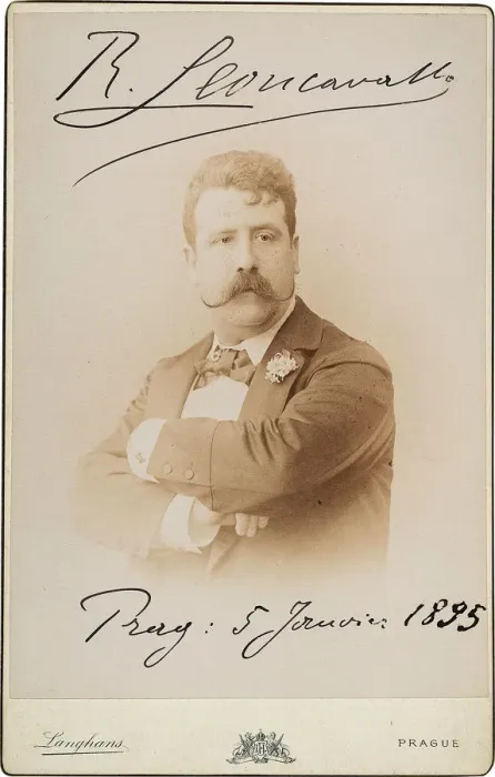 Framed Print : Ruggiero Leoncavallo (1858-1919), 1895. Creator: Photo studio Jan F. Langhans, Prague Framed Print : Ruggiero Leoncavallo (1858-1919), 1895. Creator: Photo studio Jan F. Langhans, Prague