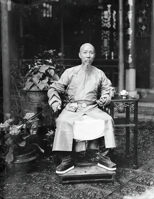 Framed Print : Ruilin, the governor of Guangdong and Guangxi, Qing China, 1869-1871. Creator: John Thomson Framed Print : Ruilin, the governor of Guangdong and Guangxi, Qing China, 1869-1871. Creator: John Thomson