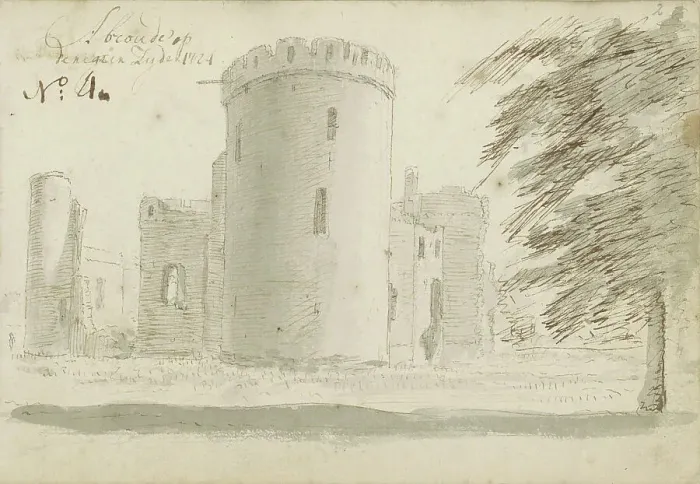 Framed Print : Ruin of castle Abcoude, 1724. Creator: Abraham Meyling Framed Print : Ruin of castle Abcoude, 1724. Creator: Abraham Meyling