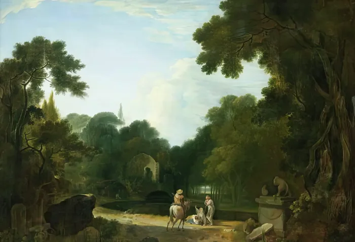 Framed Print : Ruin in a Clearing, 1753. Creator: Richard Wilson Framed Print : Ruin in a Clearing, 1753. Creator: Richard Wilson