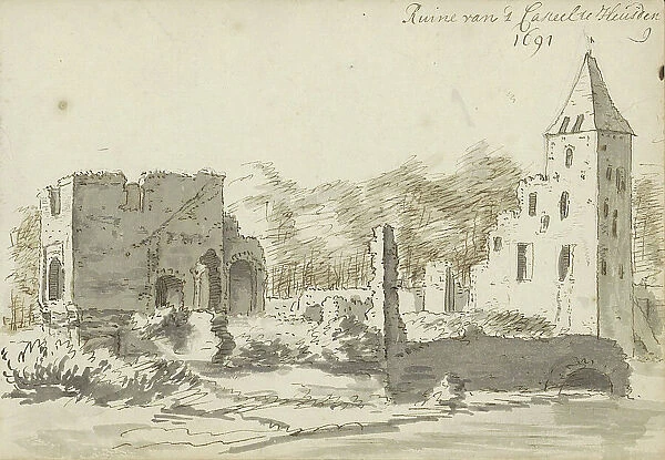 Ruin of Heusden Castle in Heusden, 1691. Creator: Abraham Meyling