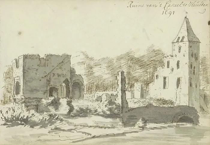 Framed Print : Ruin of Heusden Castle in Heusden, 1691. Creator: Abraham Meyling Framed Print : Ruin of Heusden Castle in Heusden, 1691. Creator: Abraham Meyling