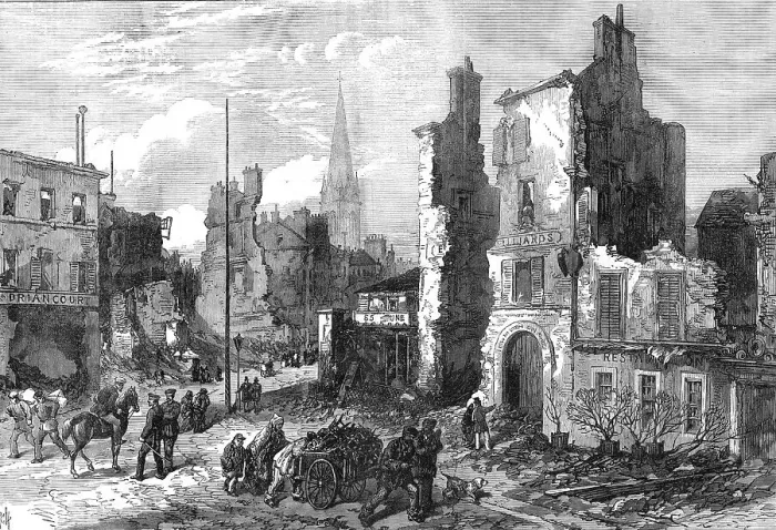 Framed Print : The ruin around Paris: the town of St. Cloud destroyed by fire, 1871. Creator: RCH Framed Print : The ruin around Paris: the town of St. Cloud destroyed by fire, 1871. Creator: RCH