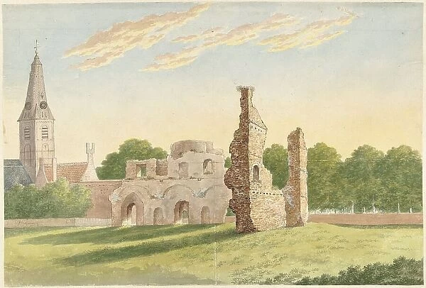 The ruin of the Rijnsburg abbey, 1812. Creator: Gerardus Johannes Verburgh
