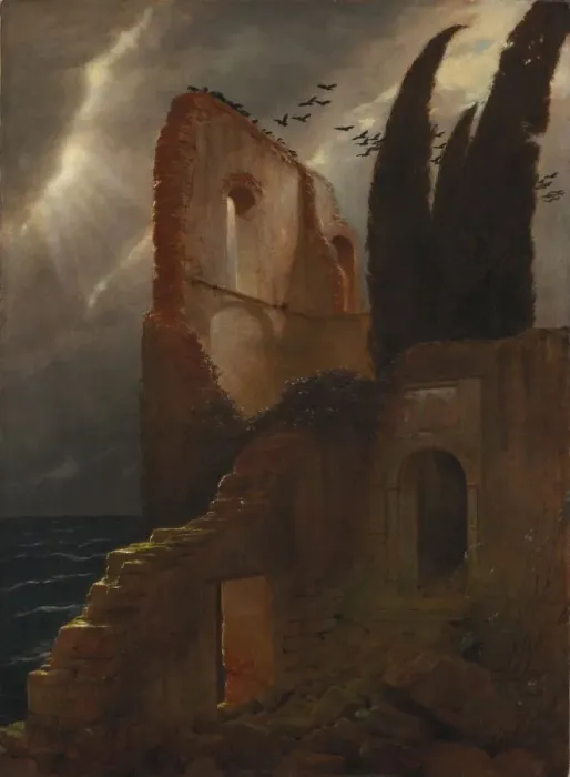 Framed Print : Ruin by the Sea, 1881. Creator: Arnold Bocklin (Swiss, 1827-1901) Framed Print : Ruin by the Sea, 1881. Creator: Arnold Bocklin (Swiss, 1827-1901)
