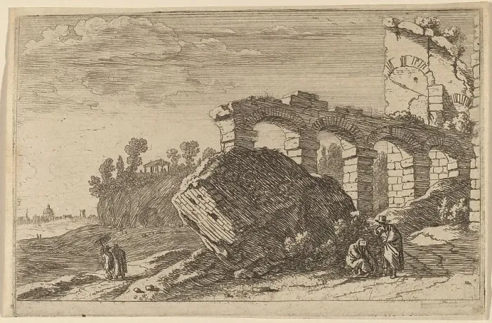 Framed Print : The Four Ruined Arches. Creator: Herman van Swanevelt Framed Print : The Four Ruined Arches. Creator: Herman van Swanevelt