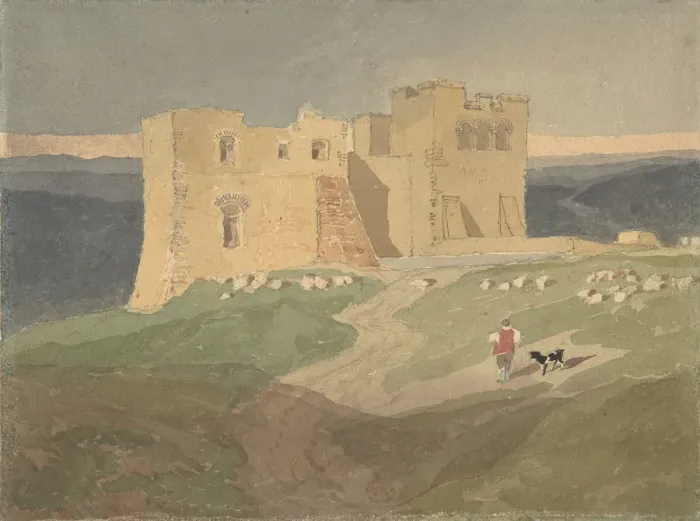 Framed Print : Ruined Castle, 1802-42. Creator: Unknown Framed Print : Ruined Castle, 1802-42. Creator: Unknown