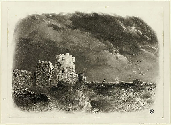 Ruined Castle by the Sea, n.d. Creator: John Rawson Walker