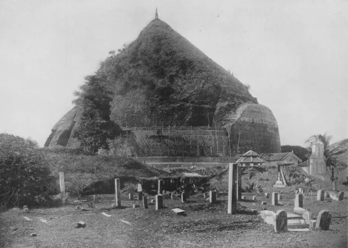 Framed Print : The Ruined Cities of Anuradhapura. Ruanwella Dagoba, Elephant Platform, c1890, (1910). Artist: Alfred William Amandus Plate Framed Print : The Ruined Cities of Anuradhapura. Ruanwella Dagoba, Elephant Platform, c1890, (1910). Artist: Alfred William Amandus Plate