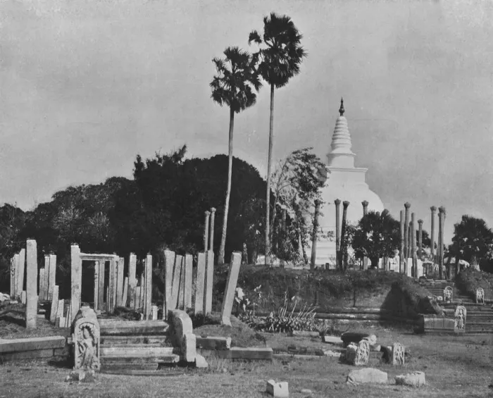 Framed Print : The Ruined Cities of Anuradhapura. Thuparama Dagoba, c1890, (1910). Artist: Alfred William Amandus Plate Framed Print : The Ruined Cities of Anuradhapura. Thuparama Dagoba, c1890, (1910). Artist: Alfred William Amandus Plate