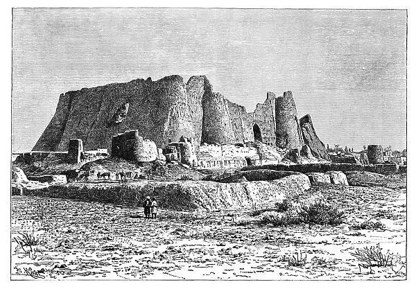 The ruined fortress of Veramin, Persia (Iran), 1895. Artist: Armand Kohl